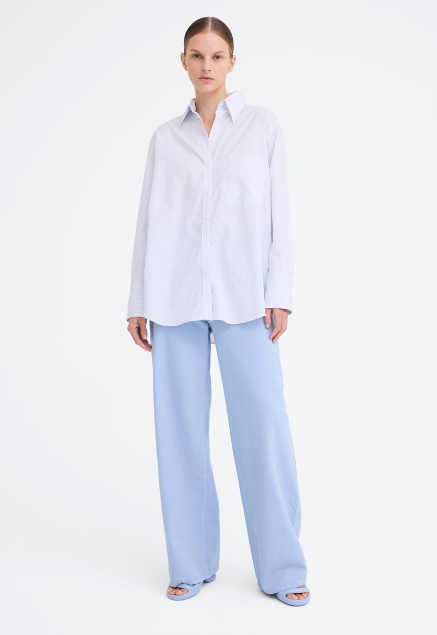 Jac + Jack Tanvi Shirt - Blue Shadow Stripe